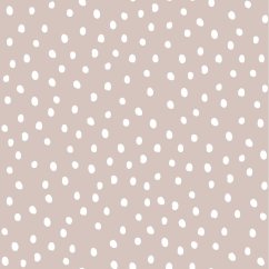 Tapeta nepravidelné bílé tečky pudrově růžová 280x50cm