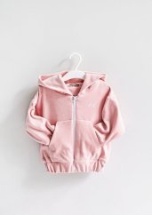 Detská mikina na zips ružová