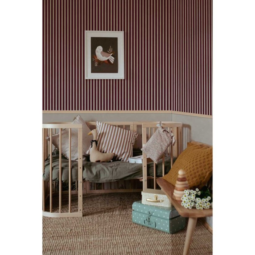 Tapeta hnedo béžové pruhy 280x50 cm