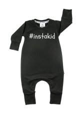 Detský overal s dlhým rukávom "instakid" čierna