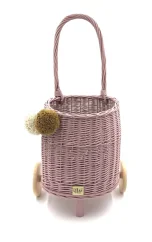 Prútený košík s rúčkou – detský fialový | Ručne vyrobený košík pre deti