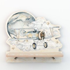 Polička do detskej izby lietadlo