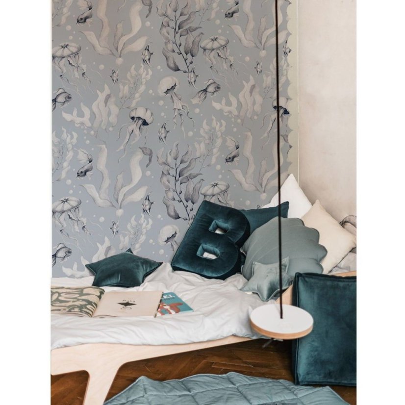 Tapeta mágie oceánu svetlo modrá 280x100 cm