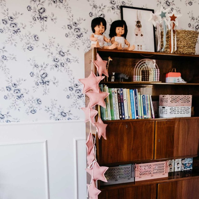 Tapeta modré růže 280x50 cm