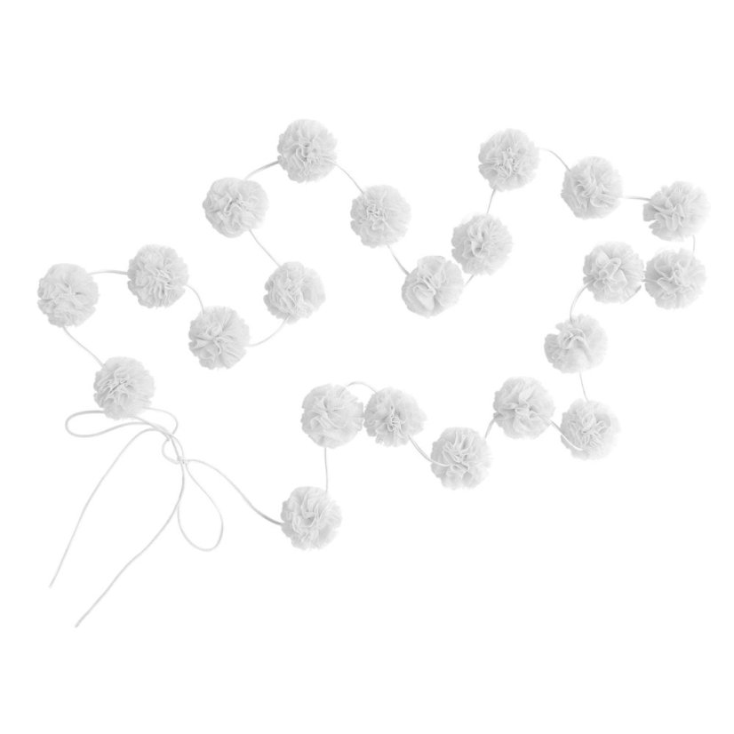 Girlanda s brmbolcami mini biela