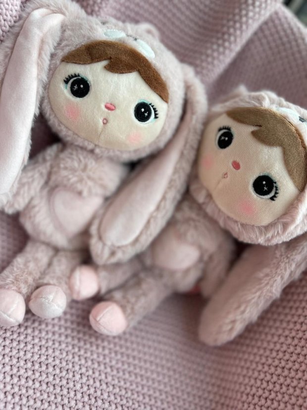 Mojkáčik - Bábika králik ružová mini 30 cm