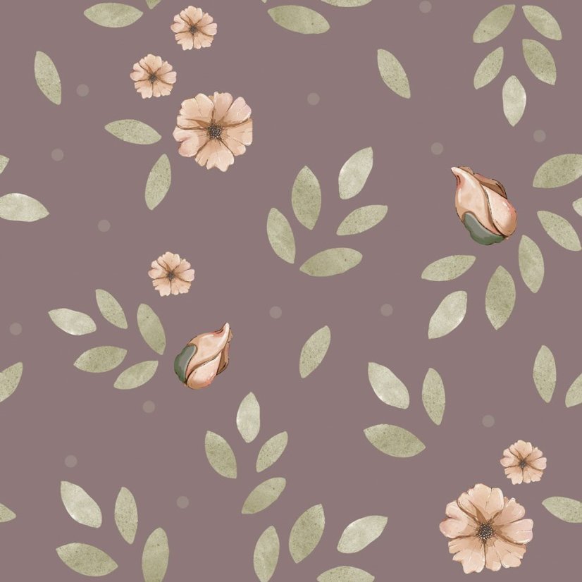 Tapeta Boho kvety fialová 280x50 cm