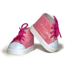 Trampky pre bábiku trblietavé