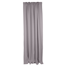 Ľanový záves tmavo šedá 140/300 cm