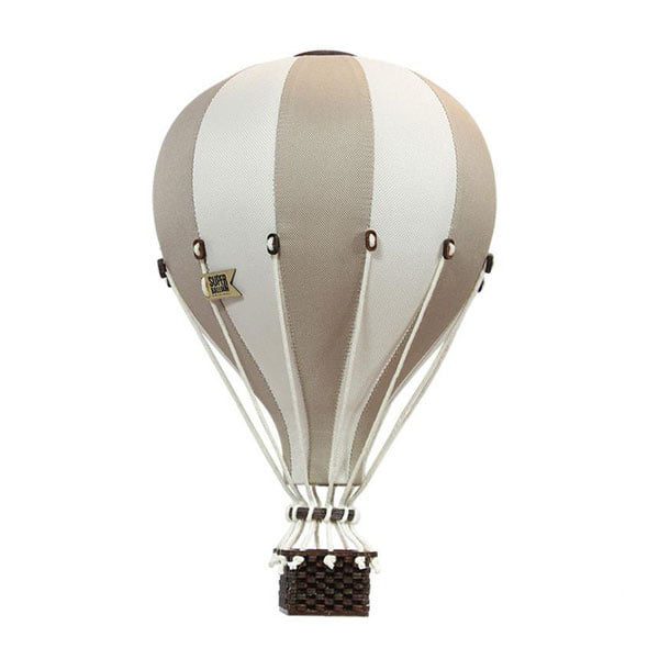 Dekorační létající balón béžová – dekorace do dětského pokoje - Velikost balónu: L-50cm x 30cm