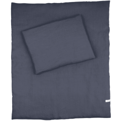 Lněná sada do postýlek s výplní grafitová 50x65 cm