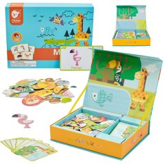 Magnetické puzzle so zvieratkami – drevená skladačka 60 ks