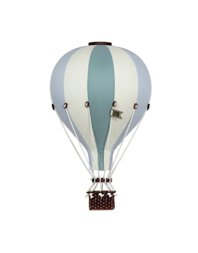 Dekoračný lietajúci balón zelená/modrá – dekorácia do detskej izby - Veľkosť balóna: M-33cm x 20cm