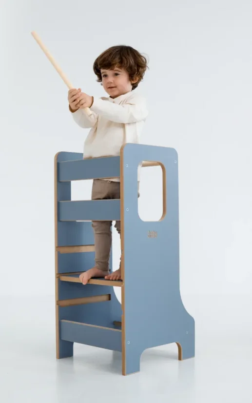 Učiaca veža Montessori pre deti modrá