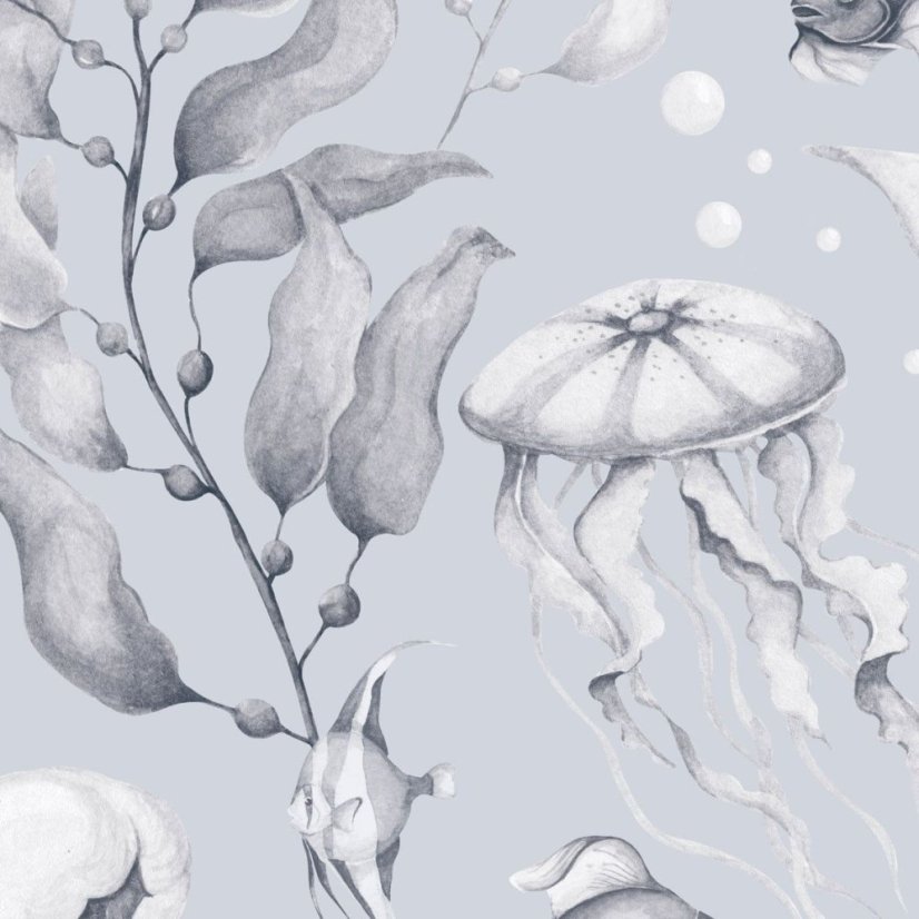 Tapeta mágie oceánu svetlo modrá 280x100 cm