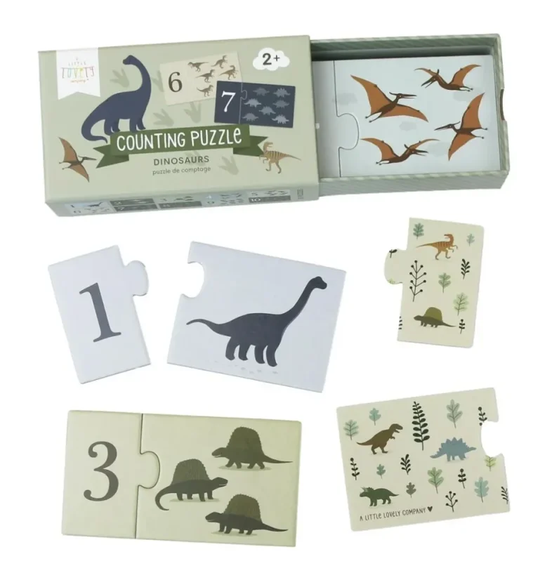 Počítanie puzzle: dinosaurus