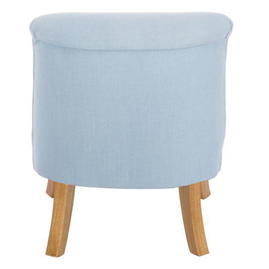 Dětské lněné křeslo modré - Výška nožičiek: 25 cm, Farba nožičiek: Biela