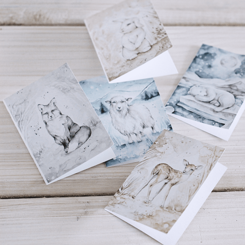 Darčeková karta líška 5,2x7,4cm