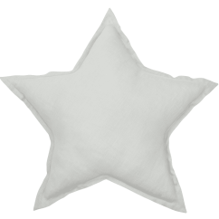 Ľanový vankúš hviezda svetlo šedá 50 cm