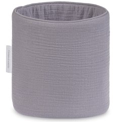 Mušelínový úložný košík sivá