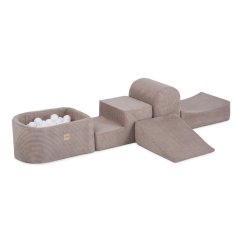 Mini hřiště (+ bazén a 100 míčků) béžové, prémiový manšestr