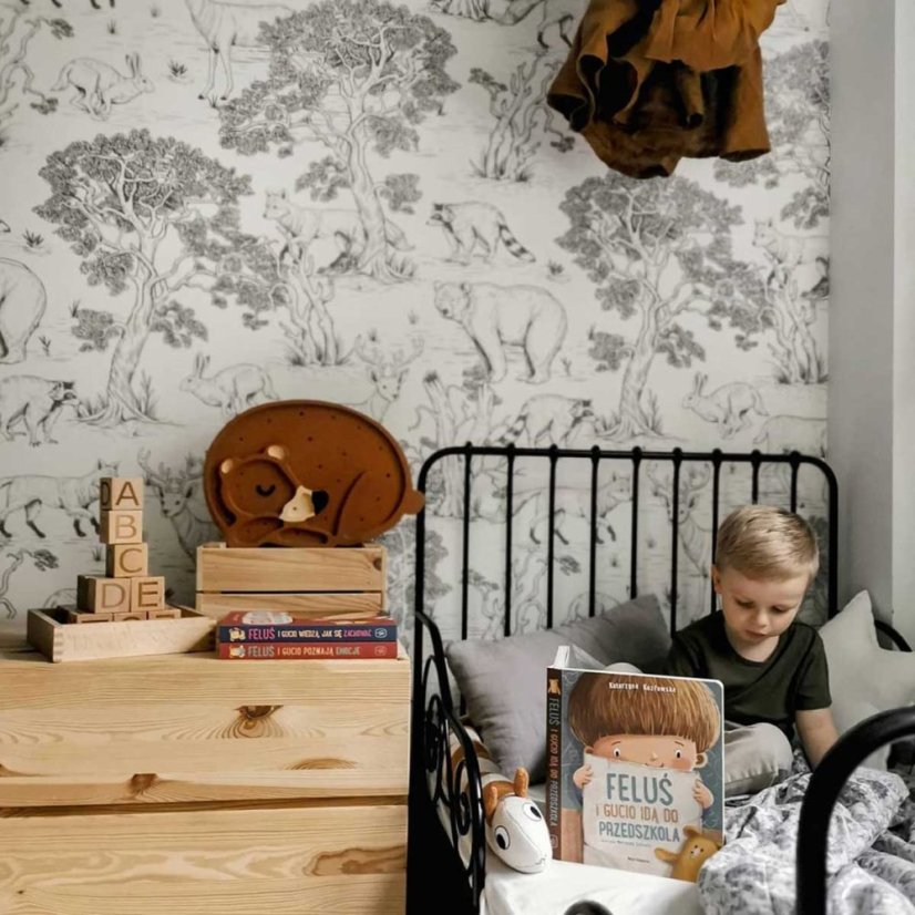 Tapeta černobílá zvířata 280x100 cm