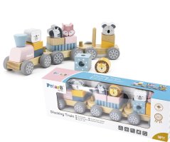 Vláček PolarB – dřevěný vláček s kostkami