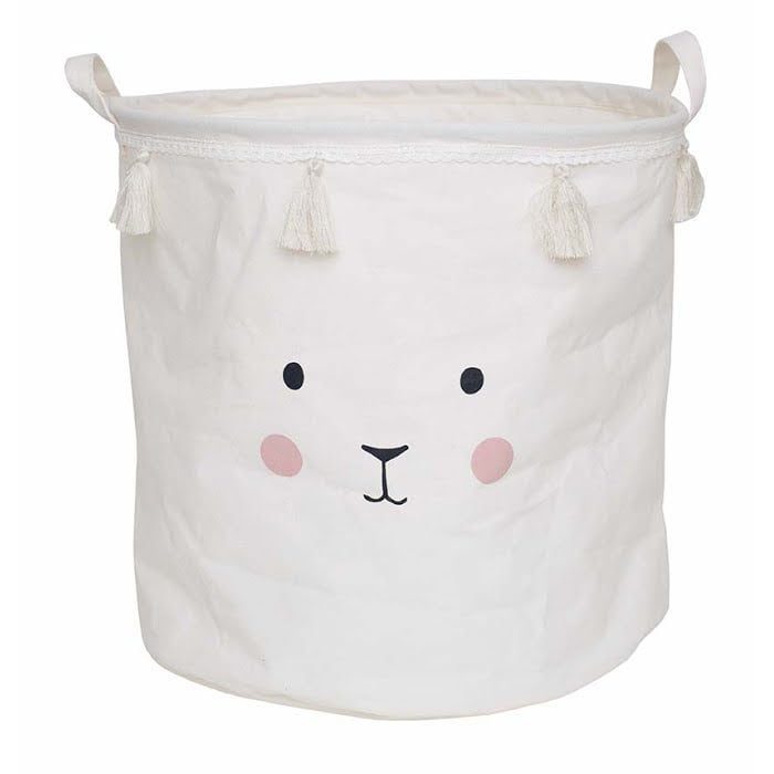 Úložný kôš zajačik biely o 40 cm