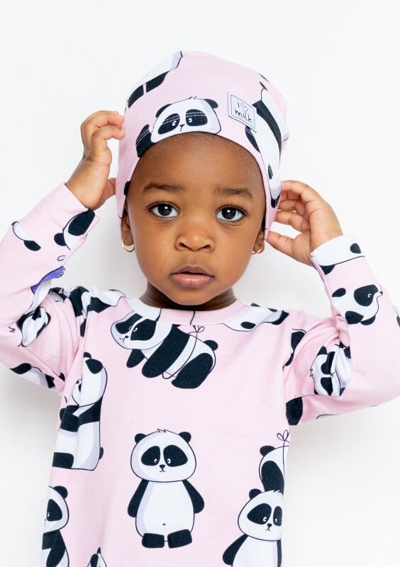 Detská čiapka panda - Veľkosť oblečenia: 86/92 (12-24M)