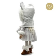 Kostým pre bábiku Lullu – elegancia s kožušinovými detailmi