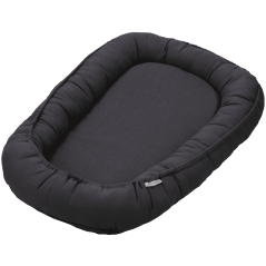 Lněné hnízdo pro miminko grafitová