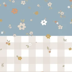 Tapeta boho kocky modrá 280x50 cm