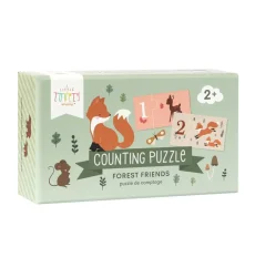 Počítanie puzzle: lesní priatelia