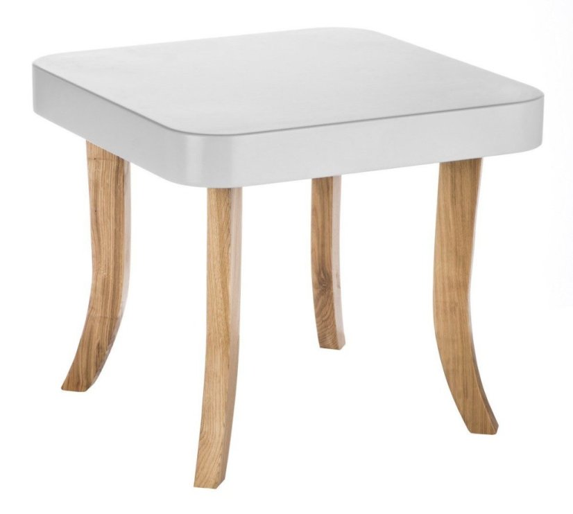 Detský štvorcový stôl biele nožičky - Výška nožičiek: 37 cm a 47 cm, Farba nožičiek: Biela