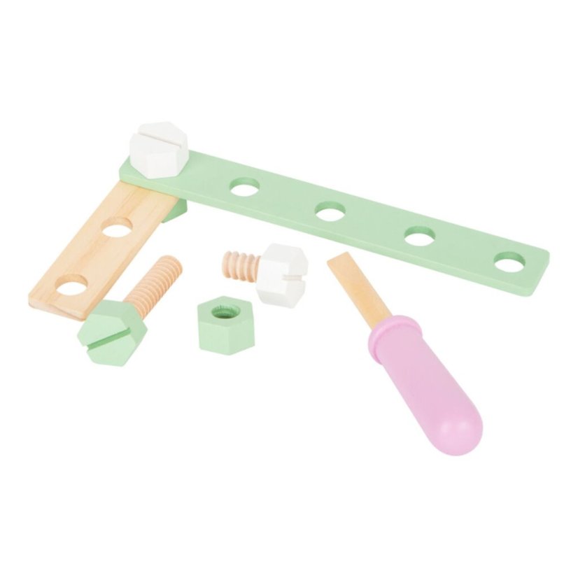 Stavebnica Nordic 67 dielov – prírodná drevená stavebnica v pastelových farbách