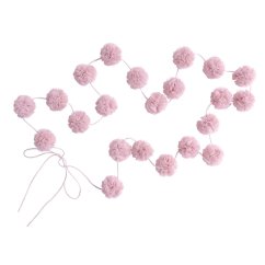 Girlanda s brmbolcami mini sýto ružova