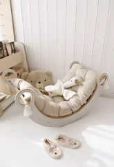 Montessori drevená hojdačka biela S