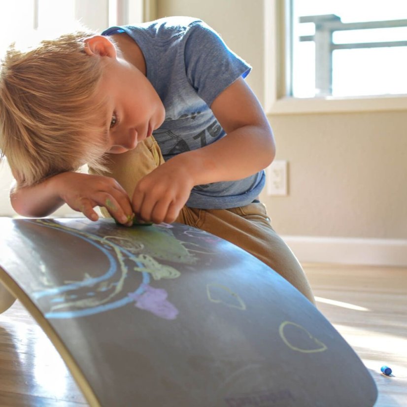 Dřevěná balanční deska kinderboard šedá