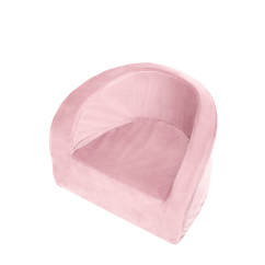Kreslo zamat ružová