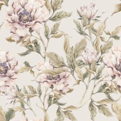 Tapeta pivonky béžová 280×100 cm