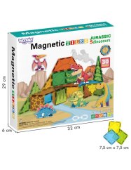 Magnetická stavebnice Jurský svět – Dinosauři, 30 ks