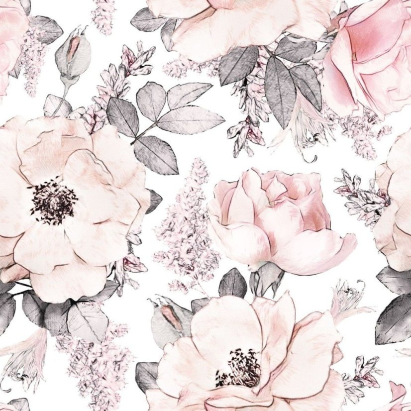 Tapeta ružová záhrada 280x100 cm