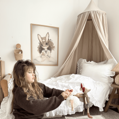 Mušelínový baldachýn – béžová, 100% organická bavlna GOTS