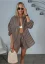 Dámská mušelínová košile hnědá pruhovaná – nadčasový oversized styl