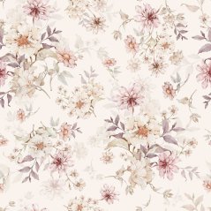 Tapeta fialové kvety 280x100 cm