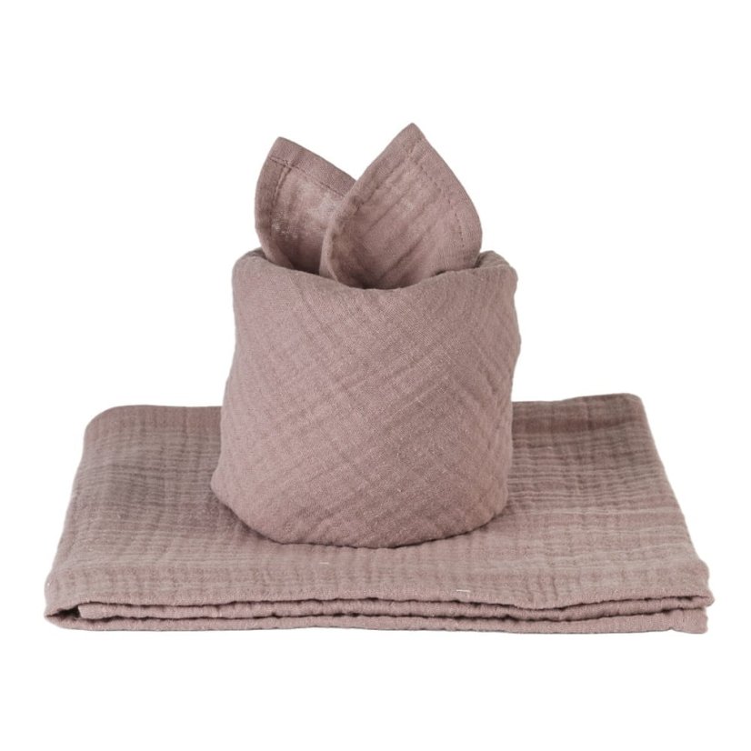 Pečující sada s přebalovacím pultem mauve