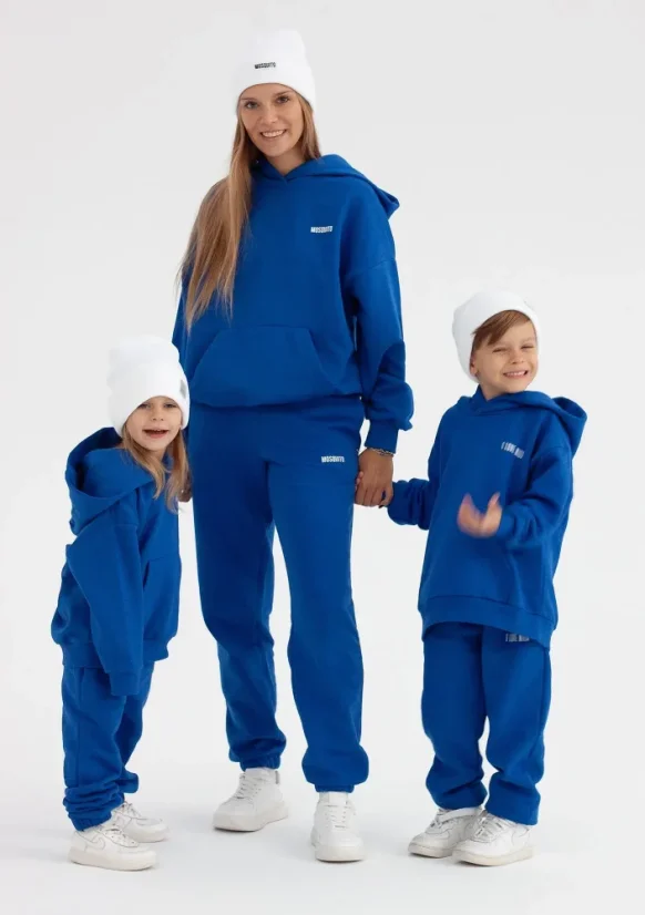 Detská mikina s kapucňou sýto modrá - Veľkosť oblečenia: 98/104 (24-36M)