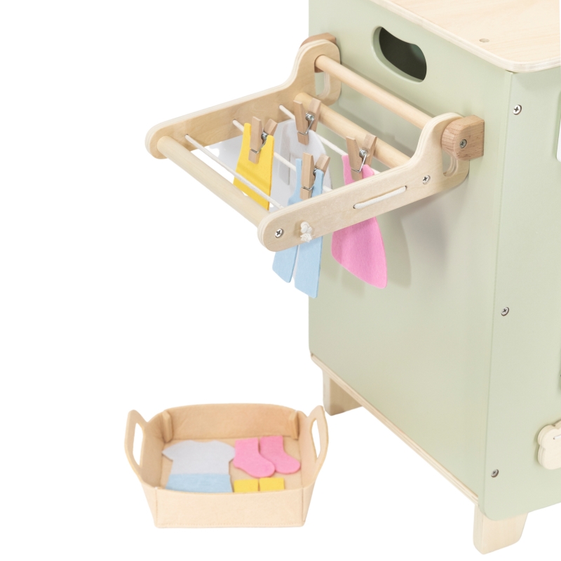 Drevená práčka PolarB – práčka, sušička a žehliaca doska v jednom