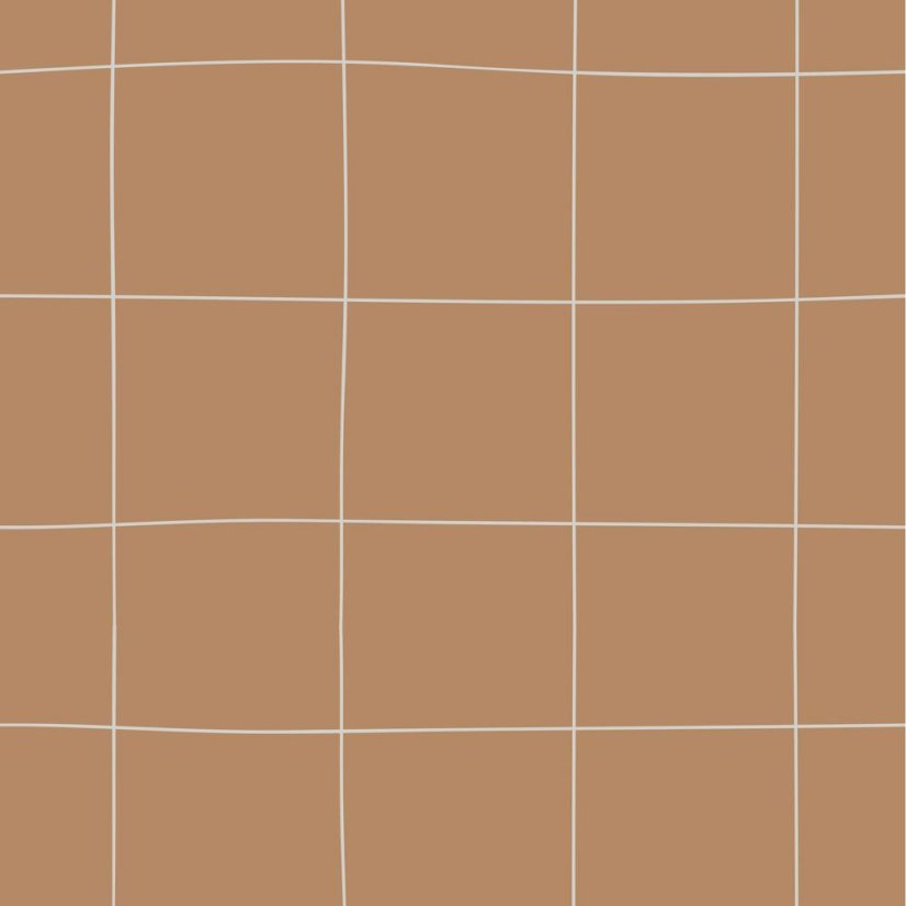 Tapeta nepravidelný kostkovaný vzor skořicová 280x50cm