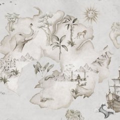 Tapeta príbehy z mora béžová 280x100 cm